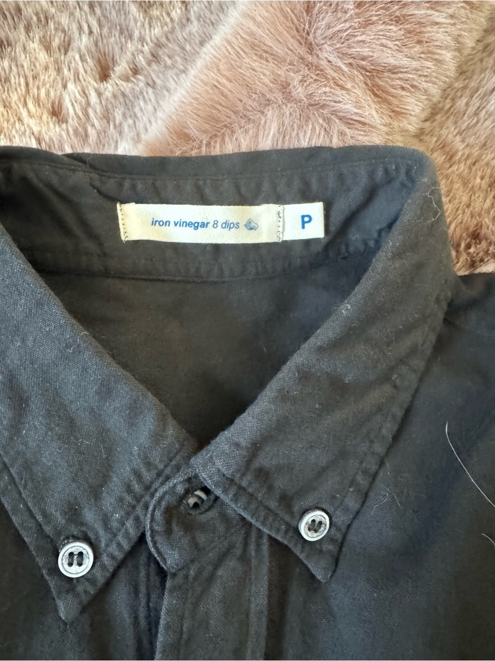 Industry of all nations black button down xs small petite - Picture 4 of 5